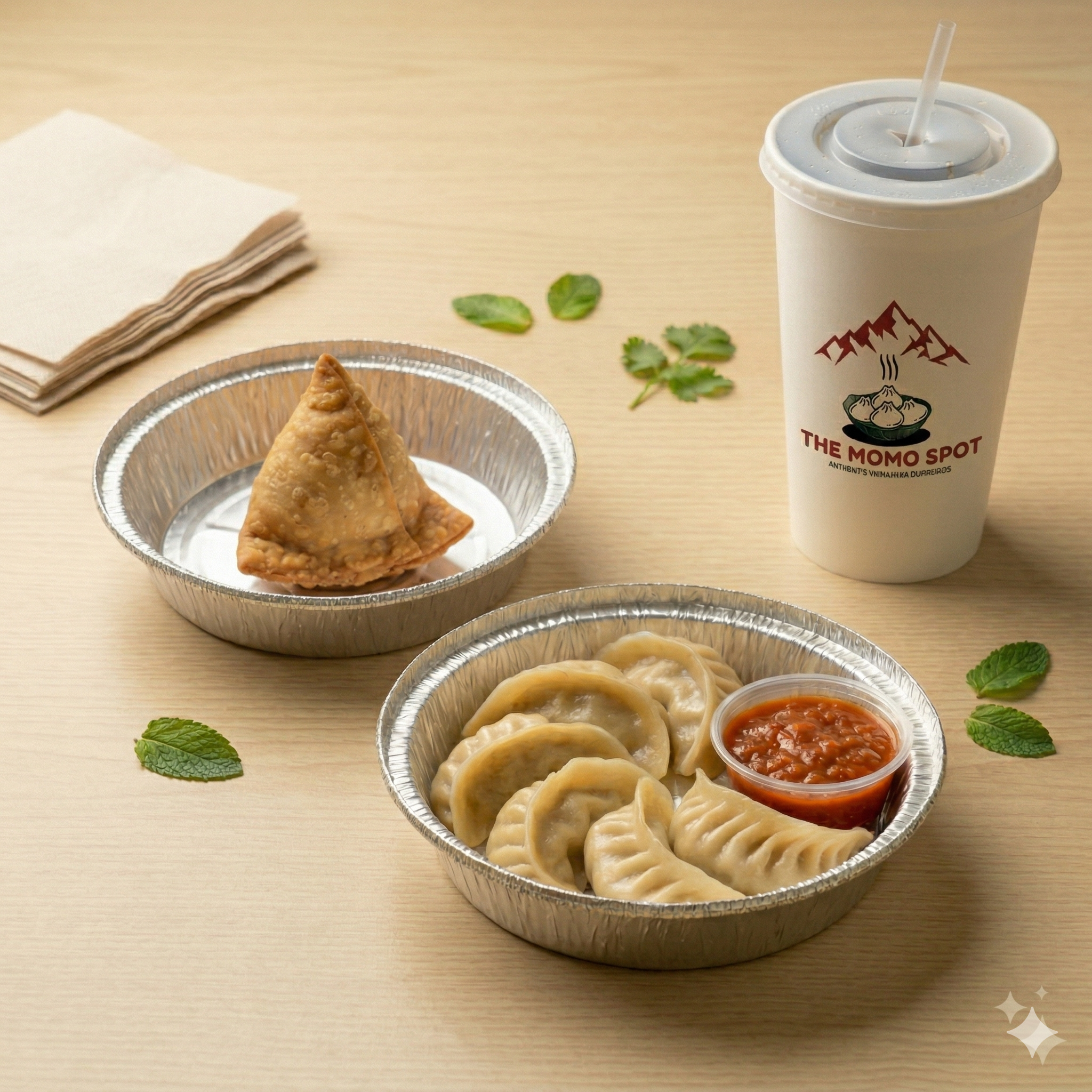 Steamed Chicken Momo Platter