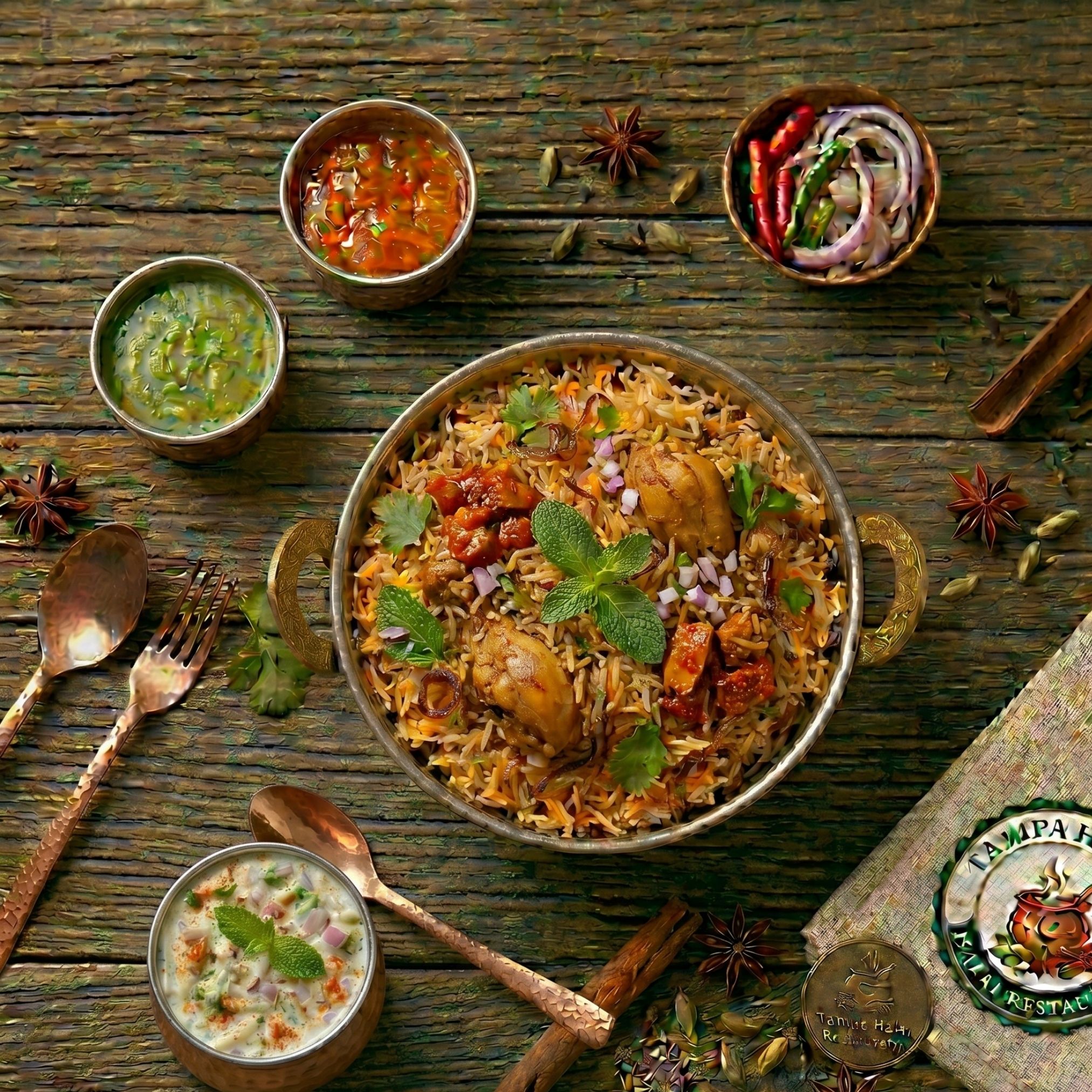 Halal Avakaya Biryani (Spicy Mango Pickle)