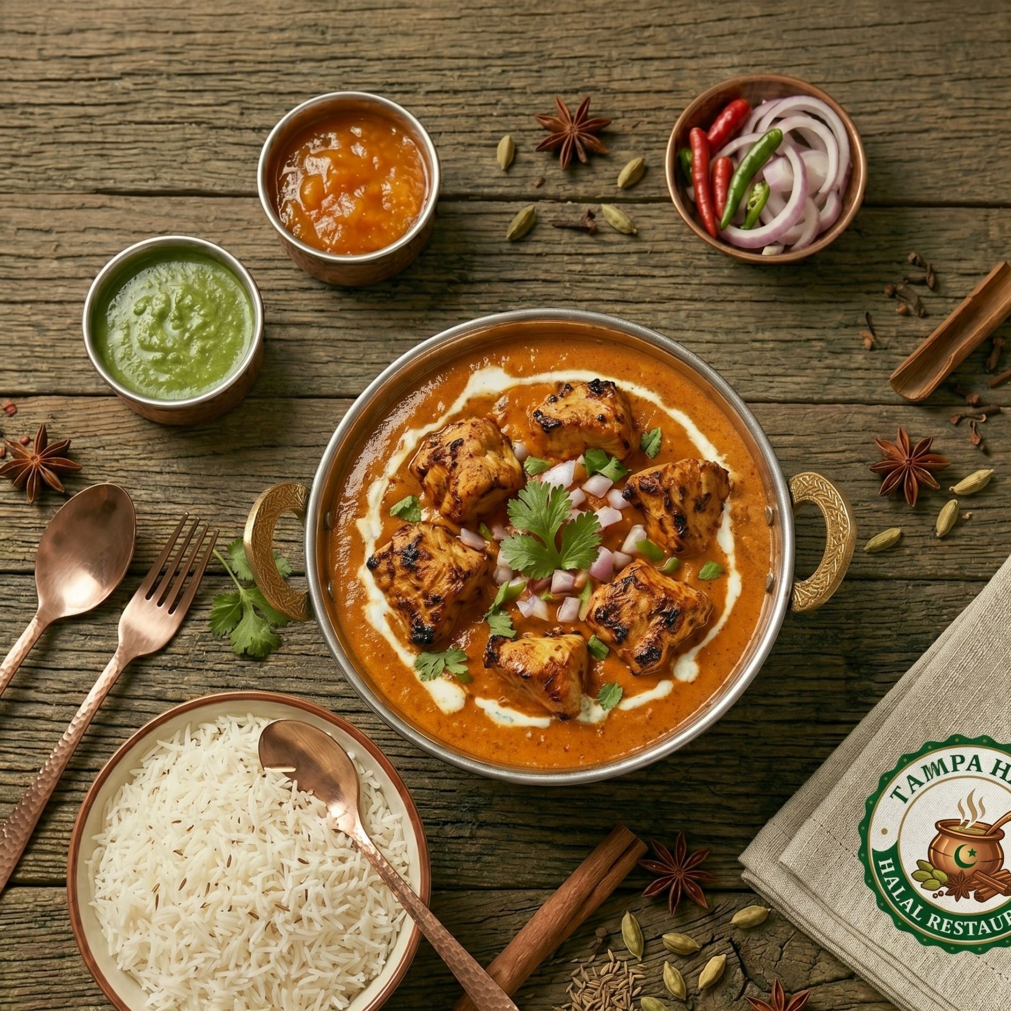 Halal Chicken Tikka Masala + Rice
